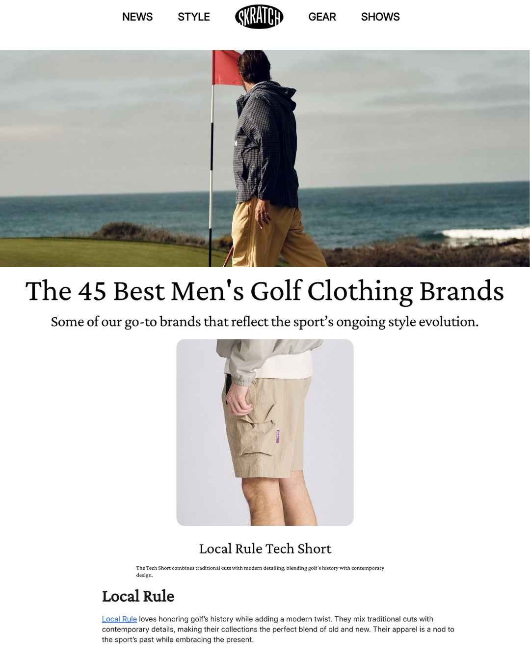 Local Rule Featured in Skratch’s 45 Best Golf Brands — A Scandinavian Standout