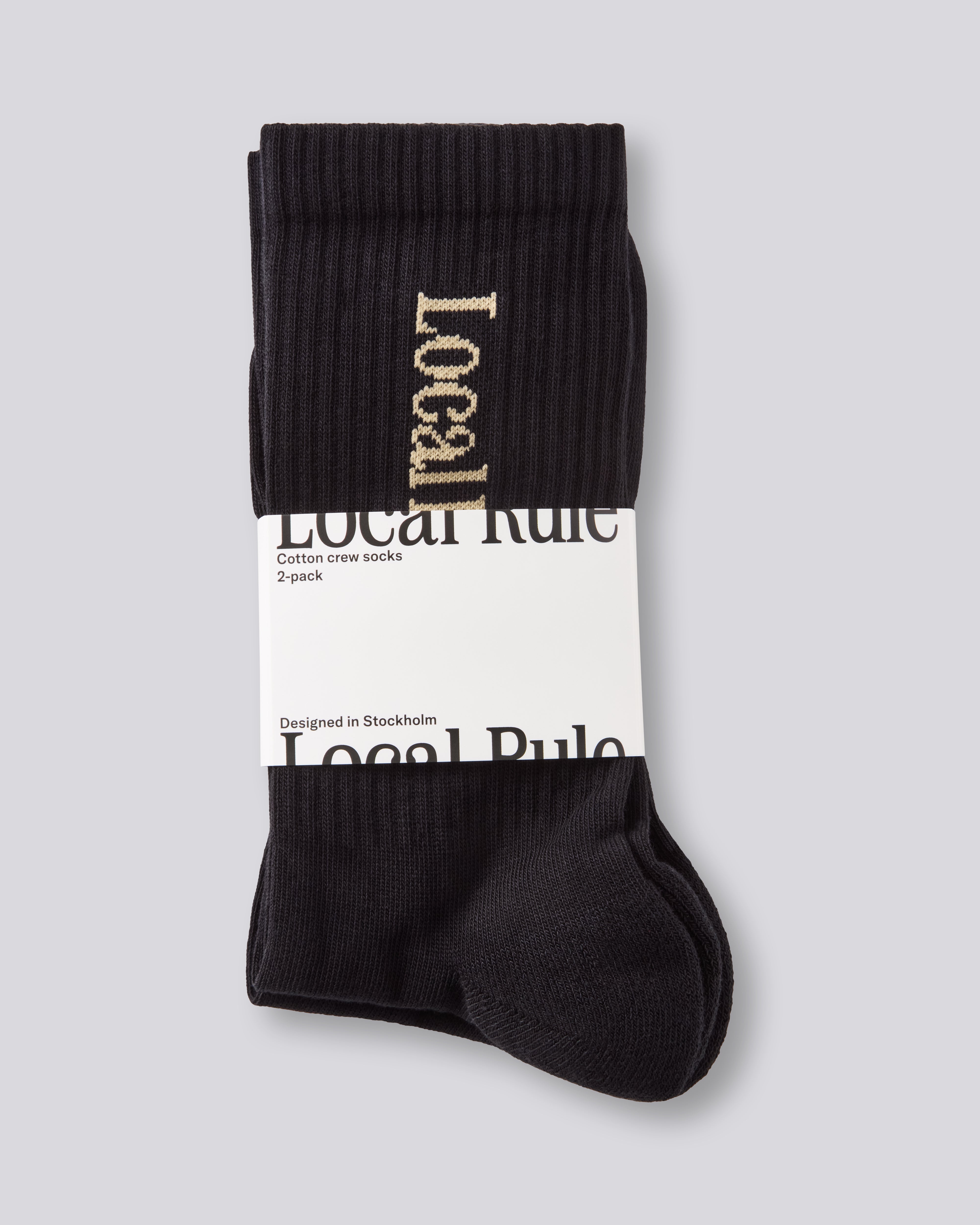 2-pack Crew Socks - Phantom Black-2