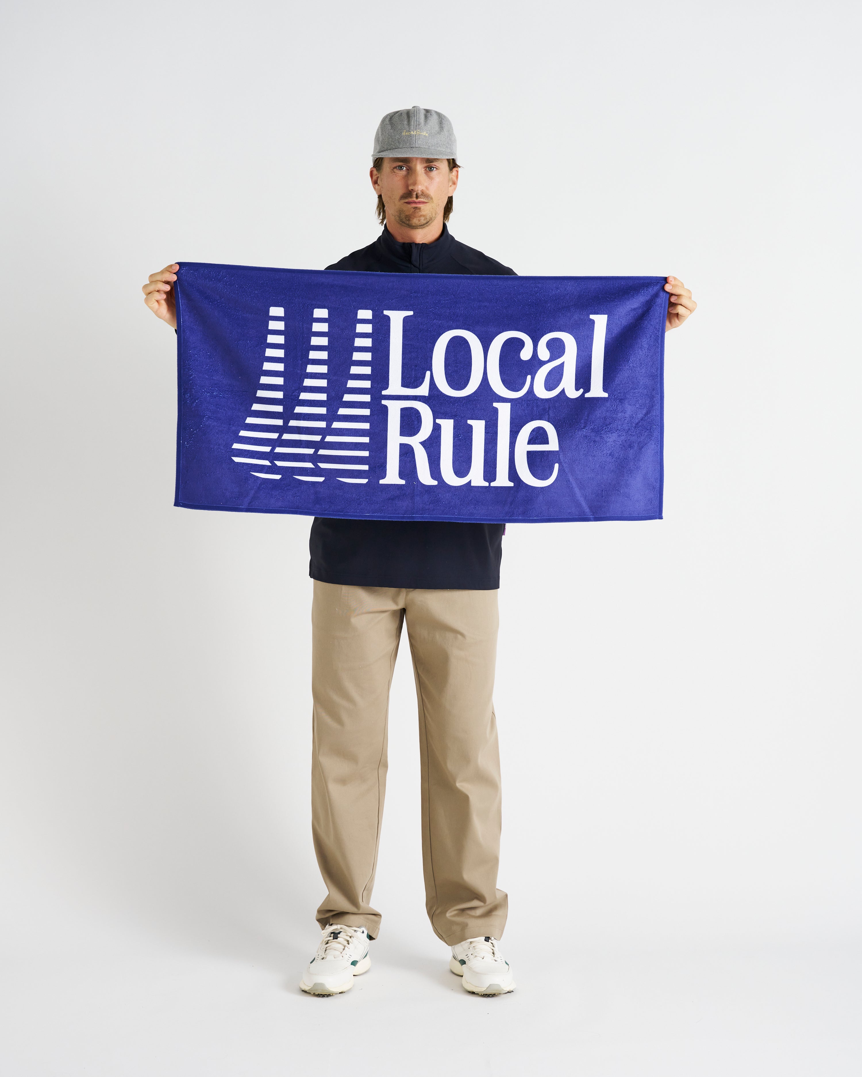 Iron Logo Towel - Blue-2