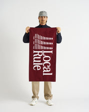 Iron Logo Towel - Dark Red