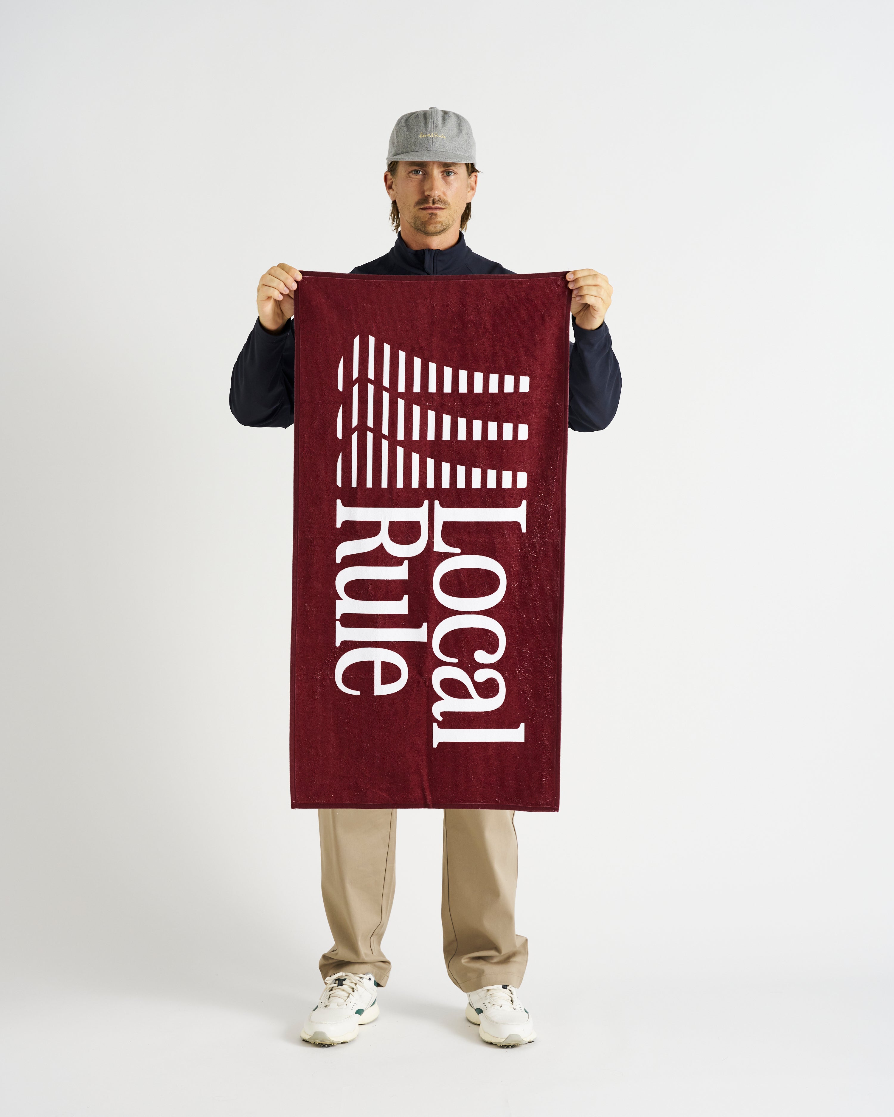 Iron Logo Towel - Dark Red