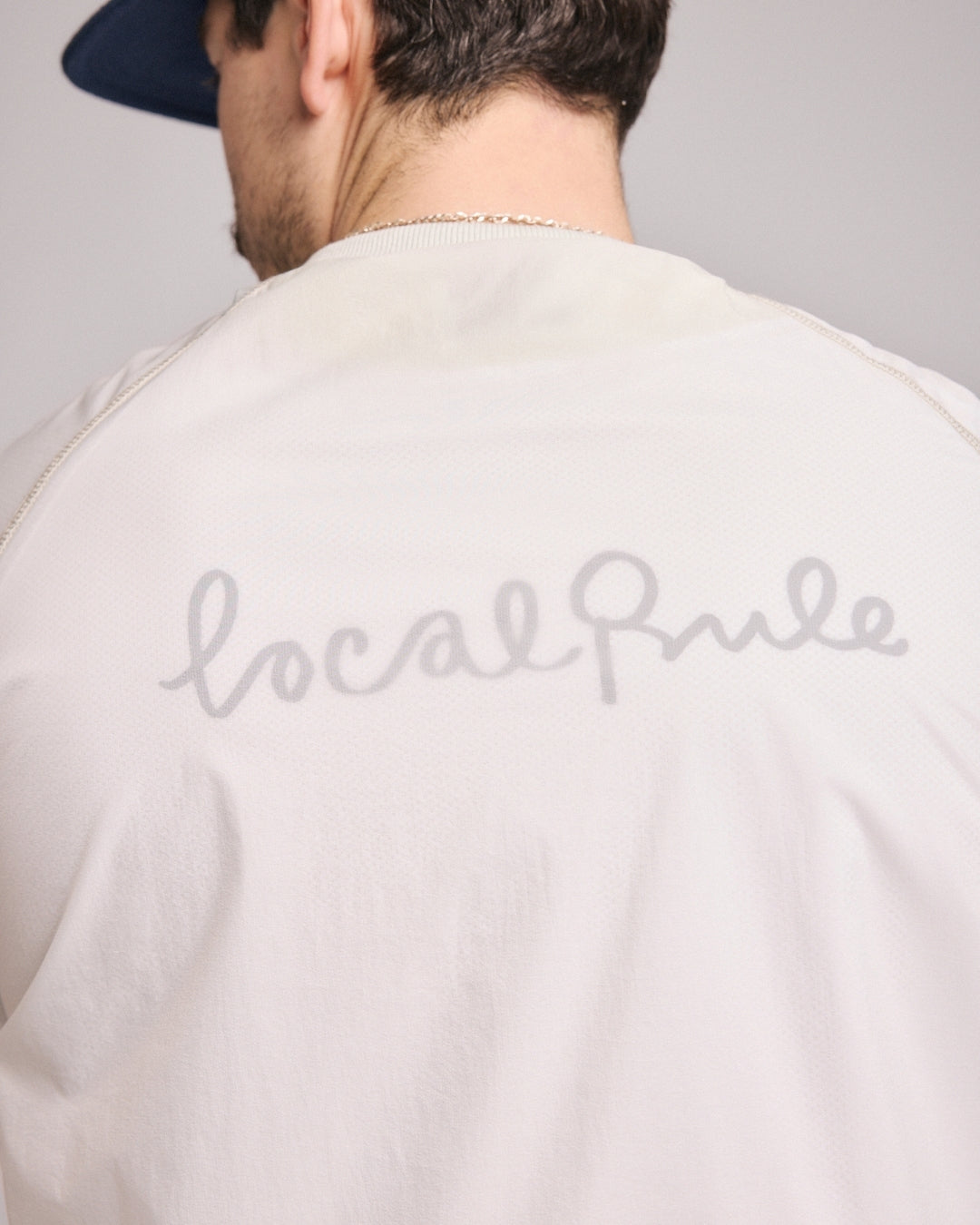 Crewneck Windbreaker - White-3