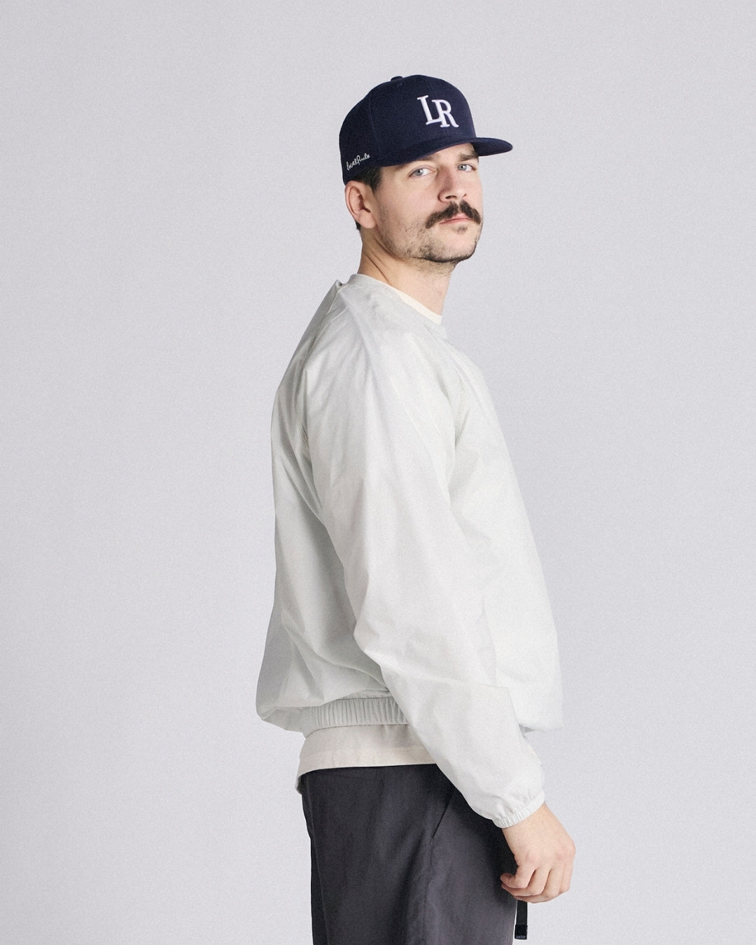 Crewneck Windbreaker - White-5