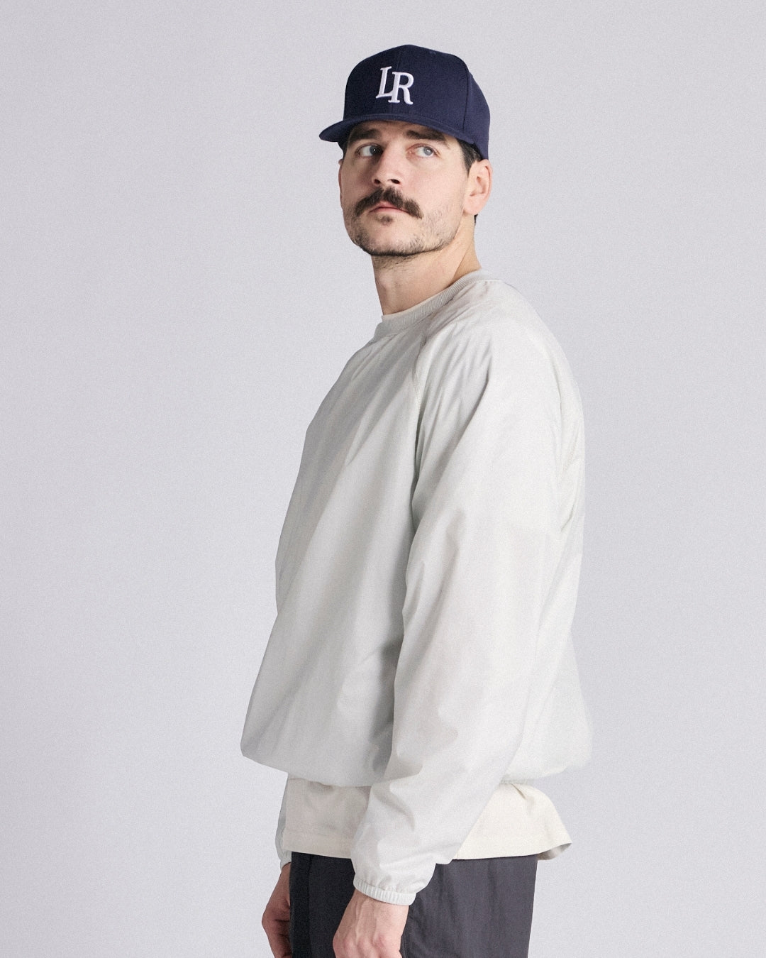 Crewneck Windbreaker - White-4