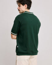 Knit Polo -Forest Green