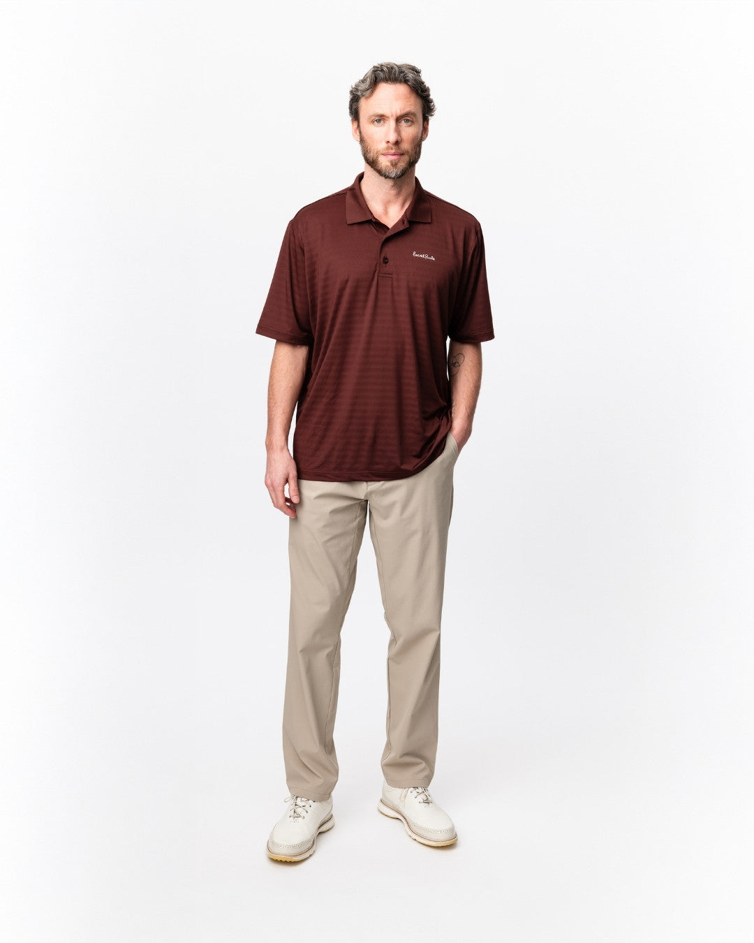 Lightweight Tech Polo - Dark Red