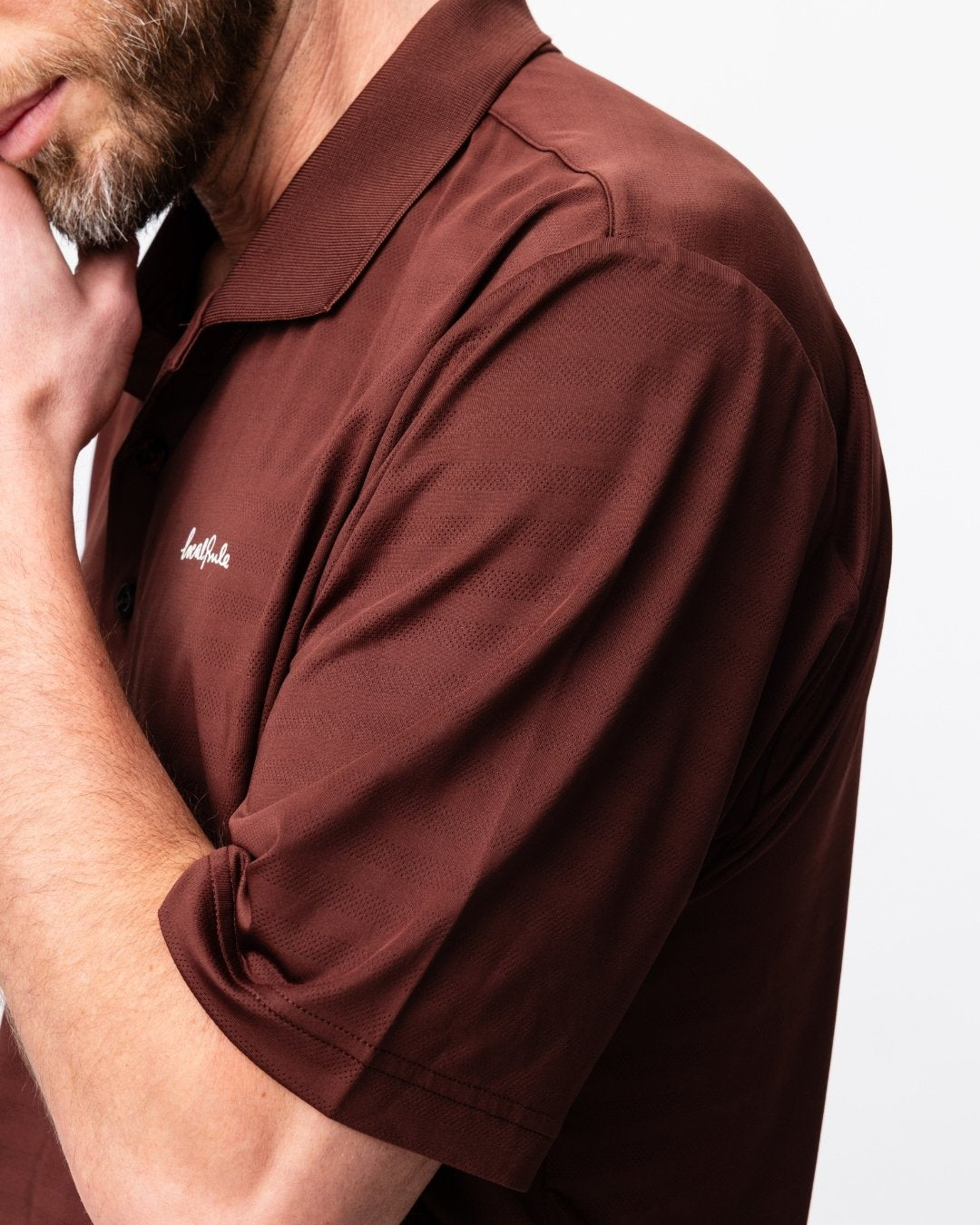 Lightweight Tech Polo - Dark Red