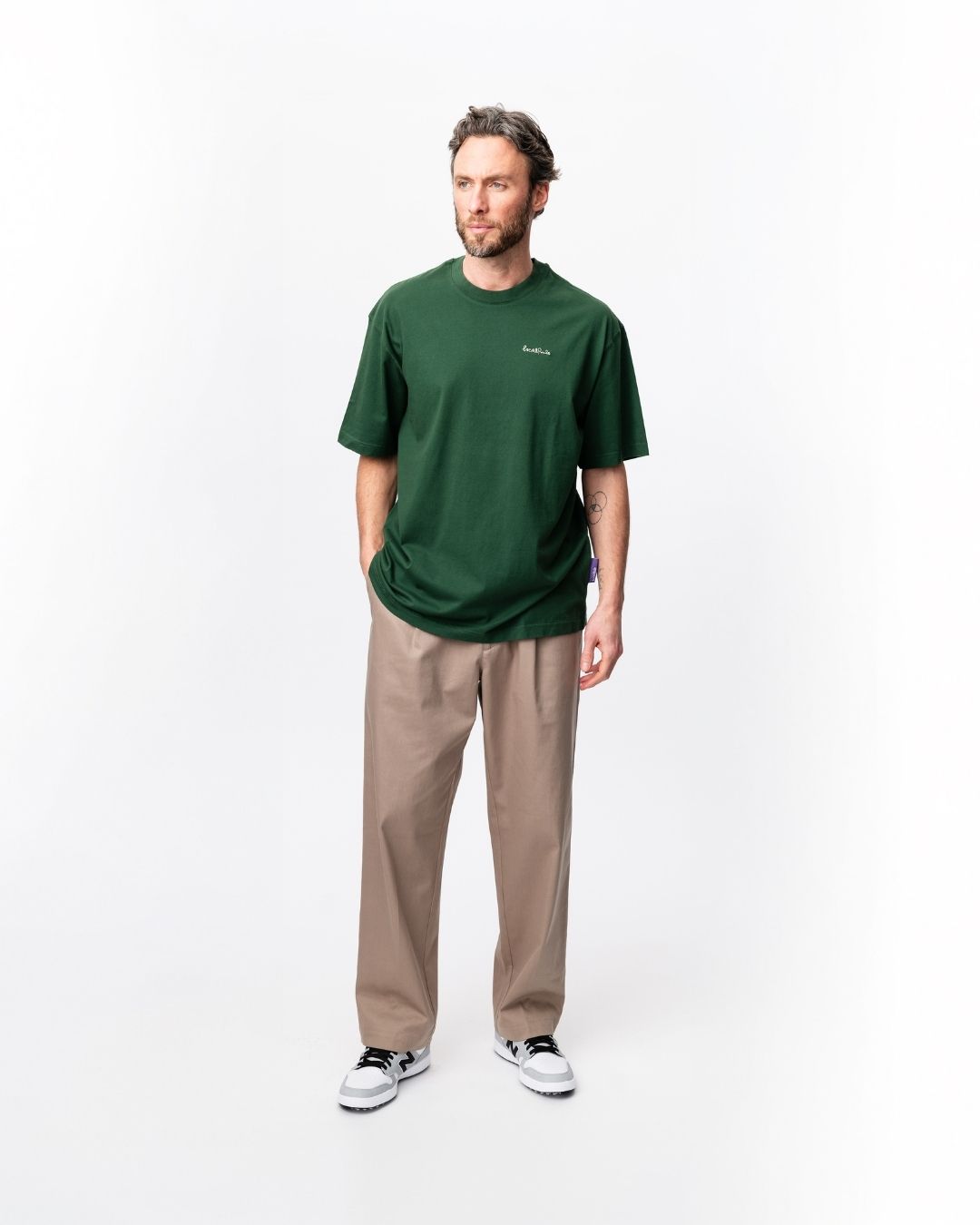 Pleated Trousers - Beige-8
