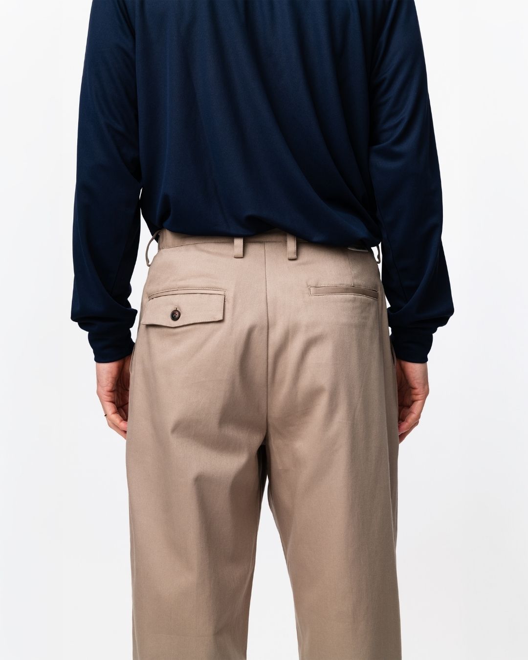 Pleated Trousers - Beige-6