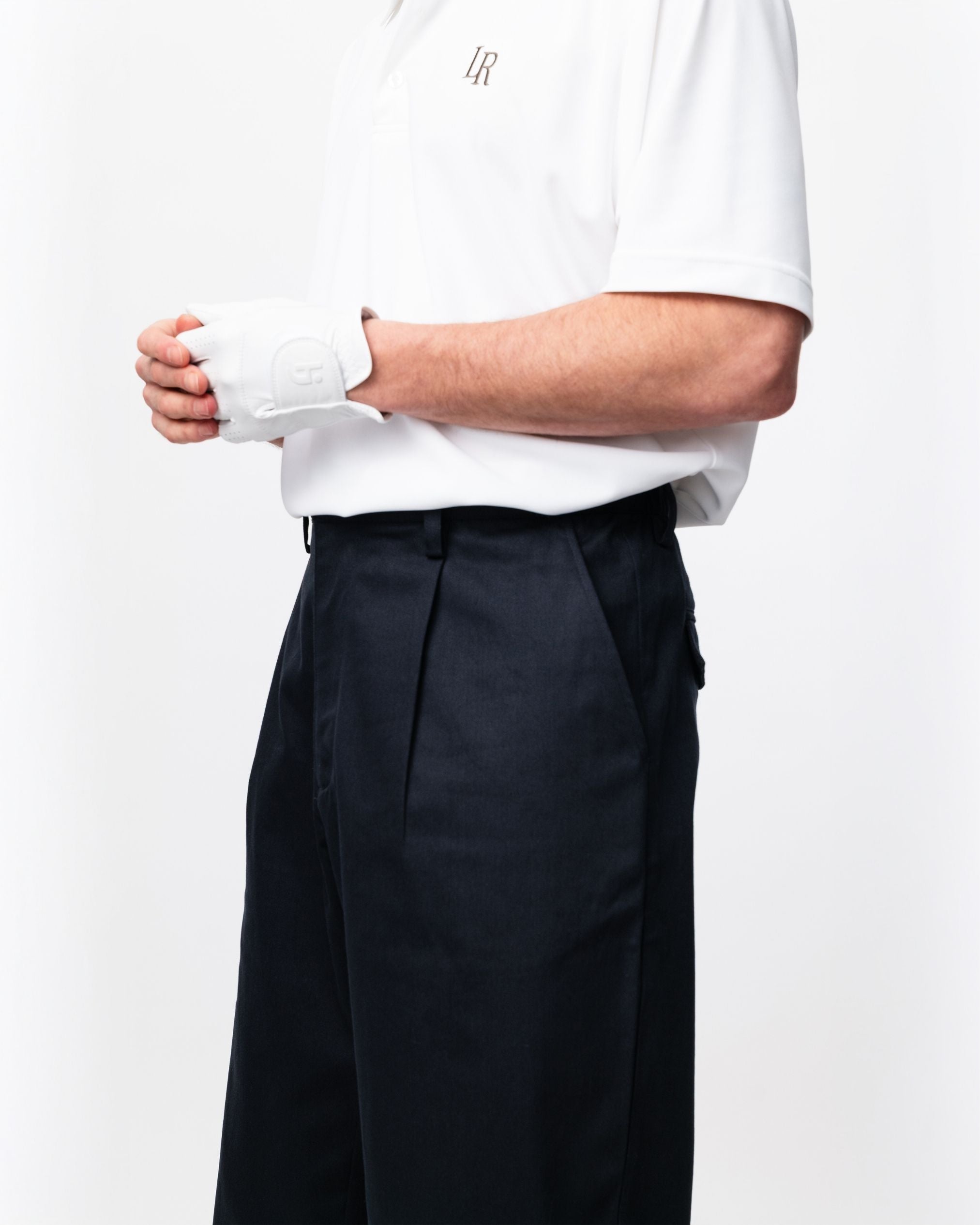 Pleated Trousers - Black-5