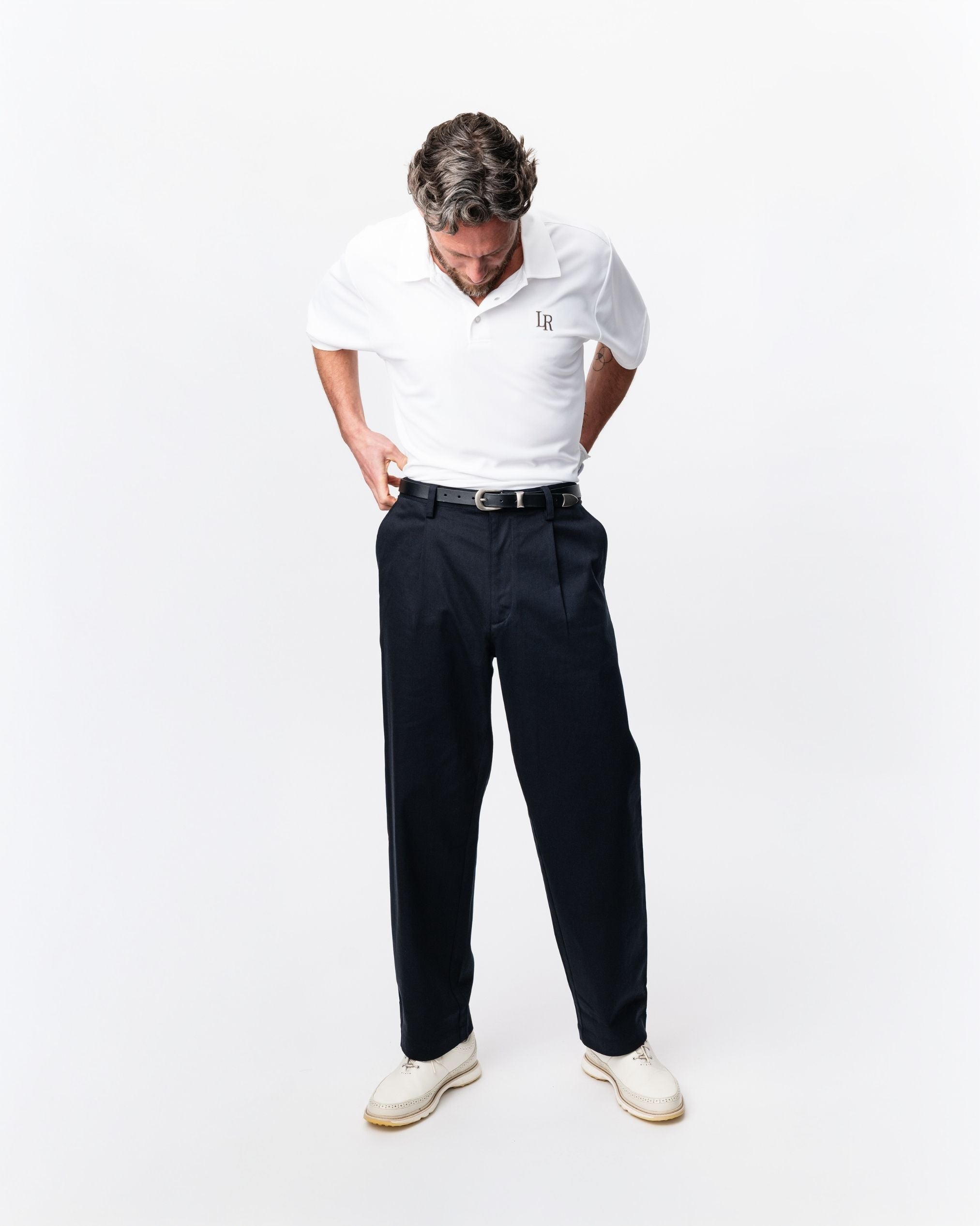 Pleated Trousers - Black-9