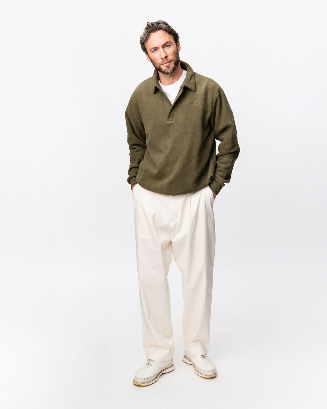 Pleated Trousers - Offwhite-8