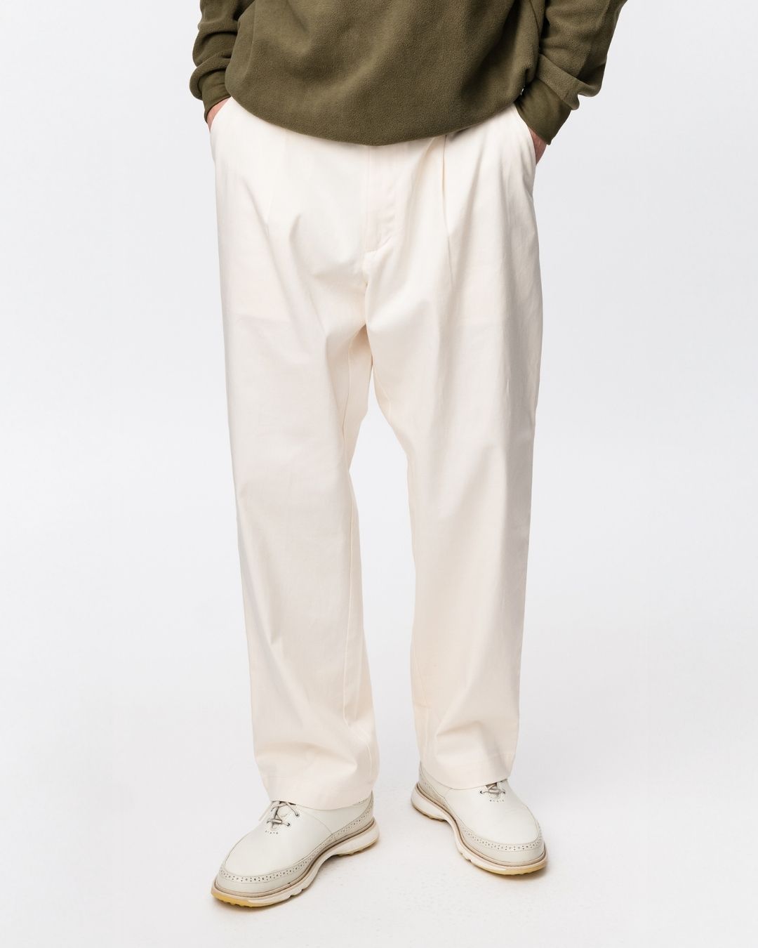 Pleated Trousers - Offwhite-7