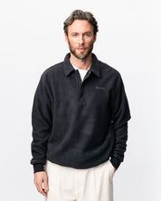 Q-zip Fleece Sweatshirt - Black
