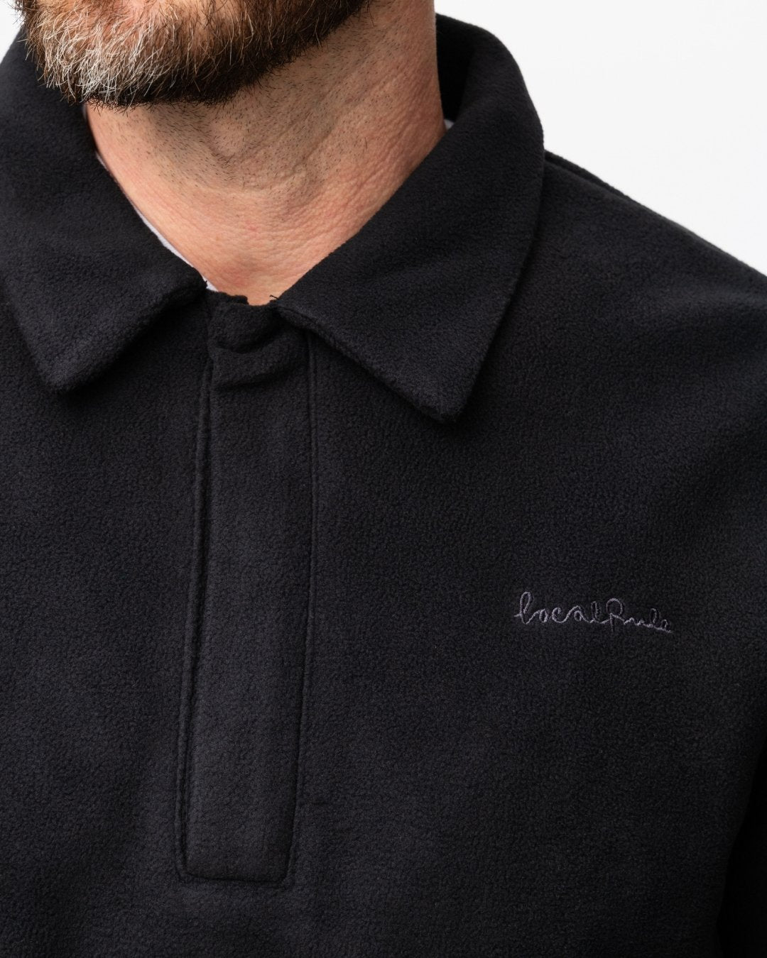 Q-zip Fleece Sweatshirt - Black-3
