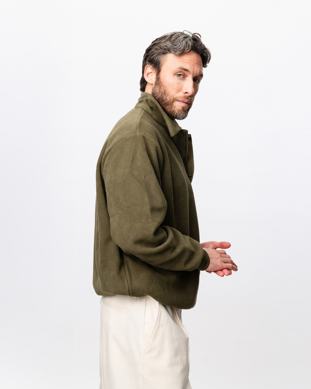 Q-zip Fleece Sweatshirt - Ivy Green-6