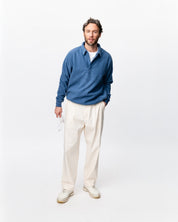 Q-zip Fleece Sweatshirt - Light Blue