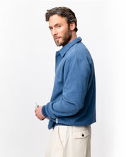 Q-zip Fleece Sweatshirt - Light Blue