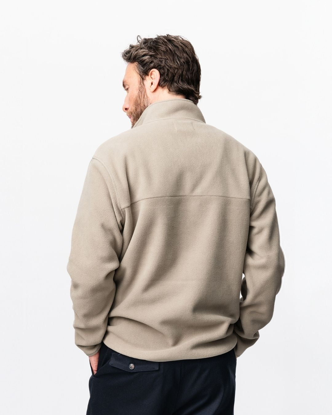 Fleece Pullover - Beige-5