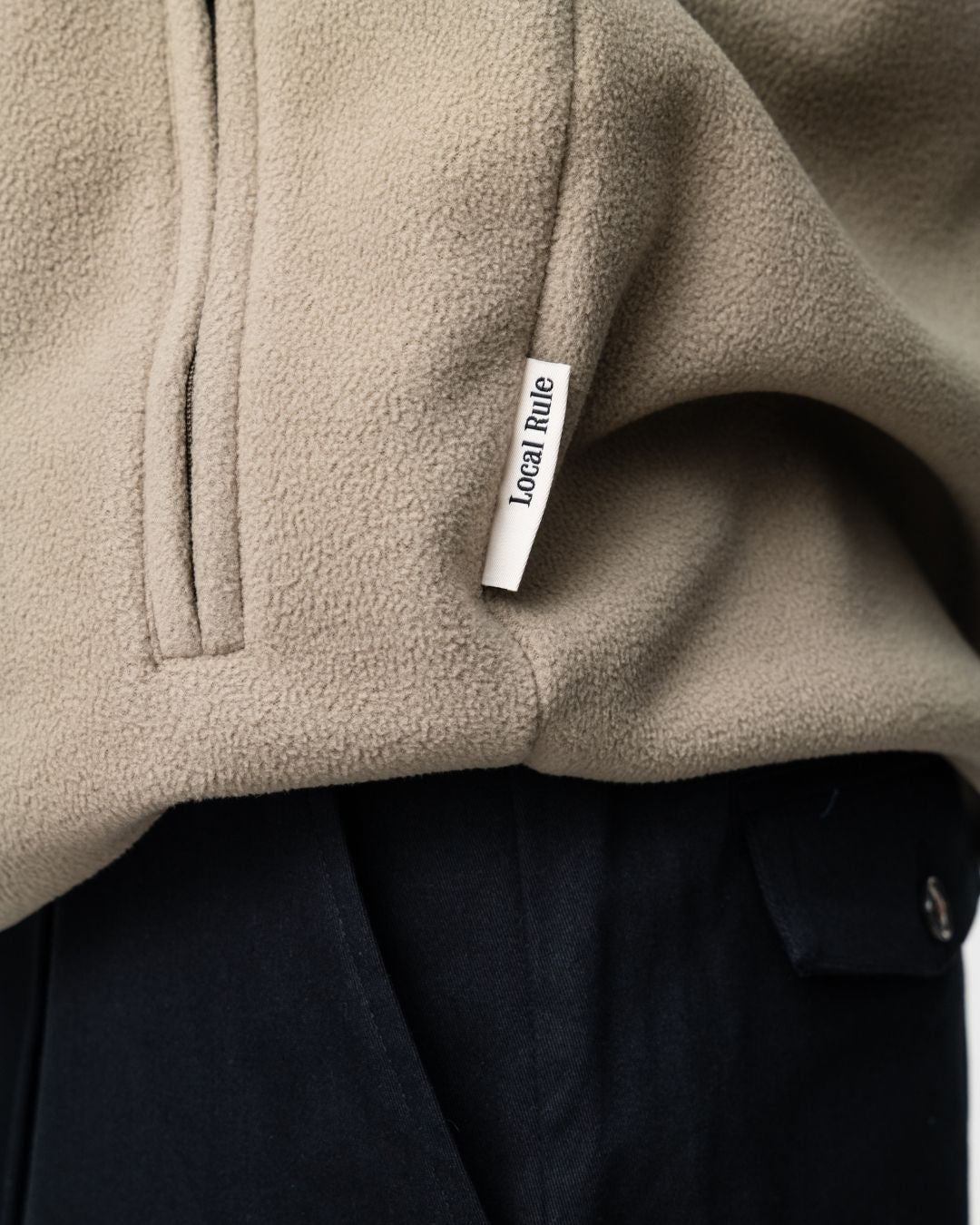 Fleece Pullover - Beige-6