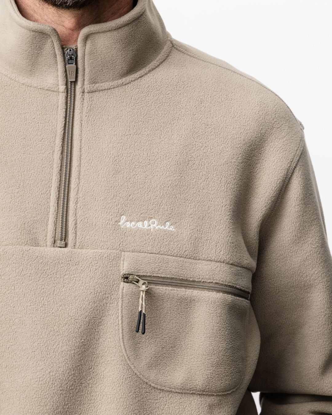 Fleece Pullover - Beige-3