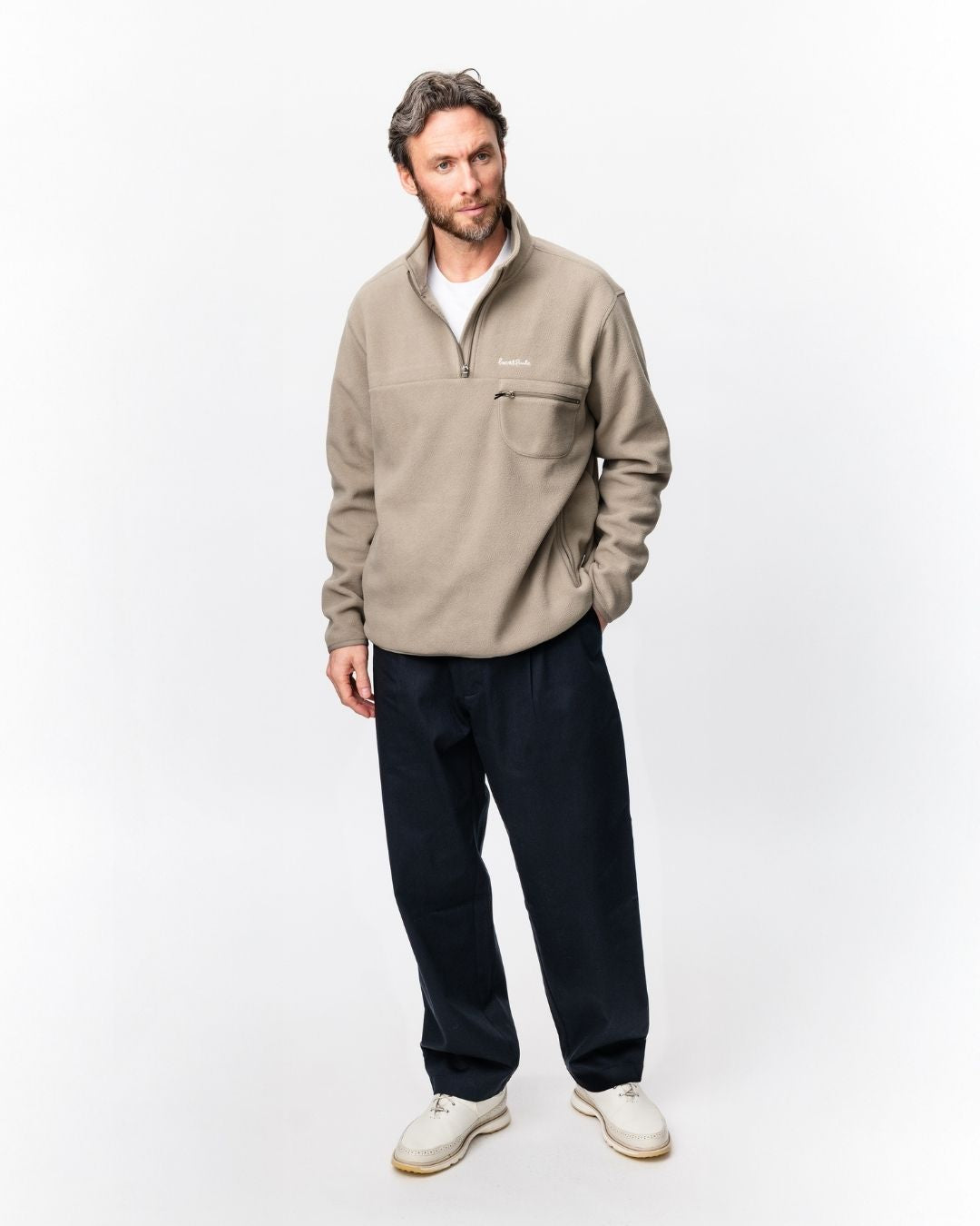 Fleece Pullover - Beige-2