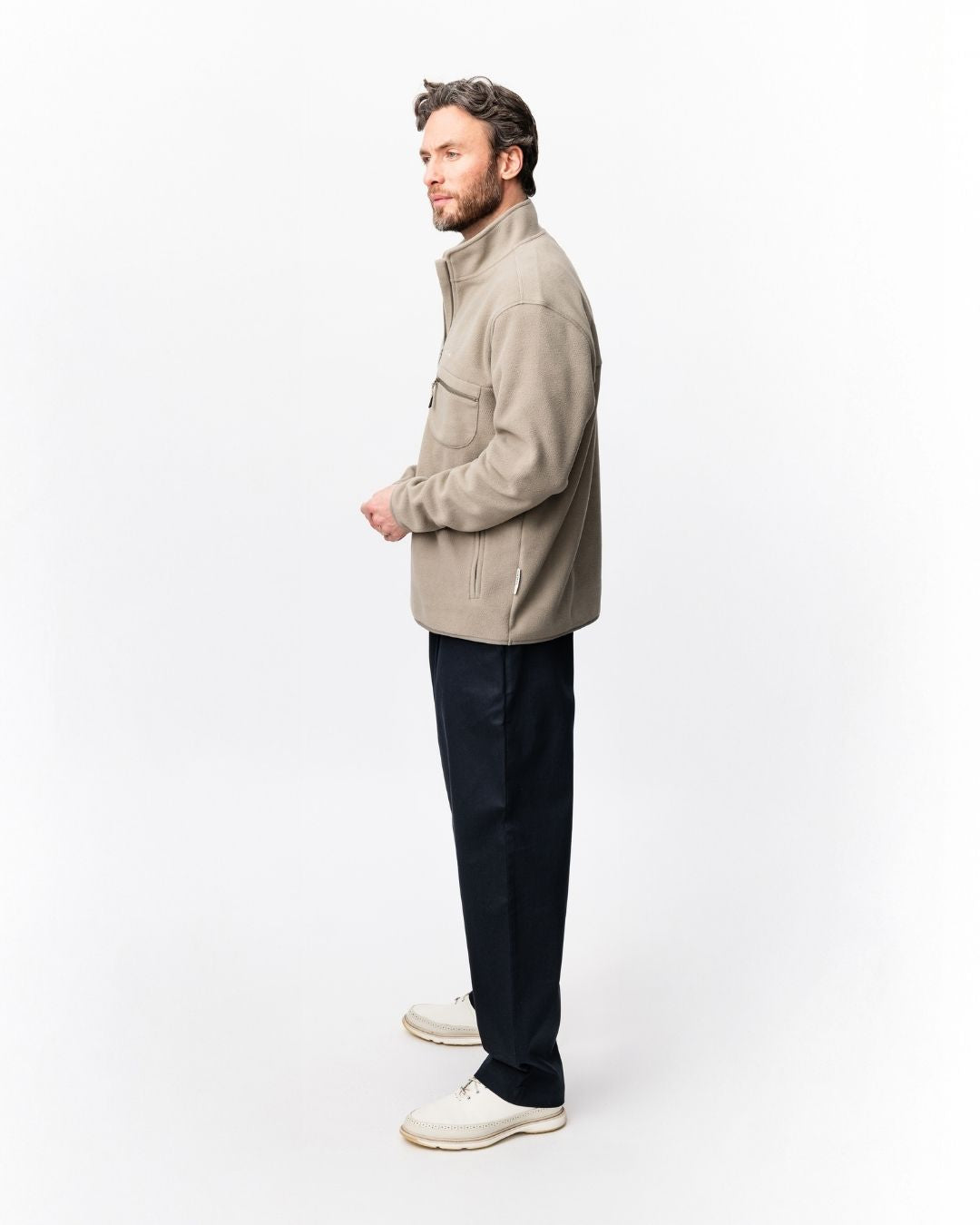 Fleece Pullover - Beige-9