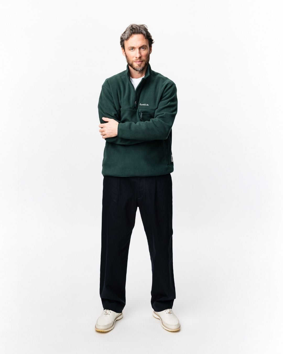 Fleece Pullover - Dark Green-4