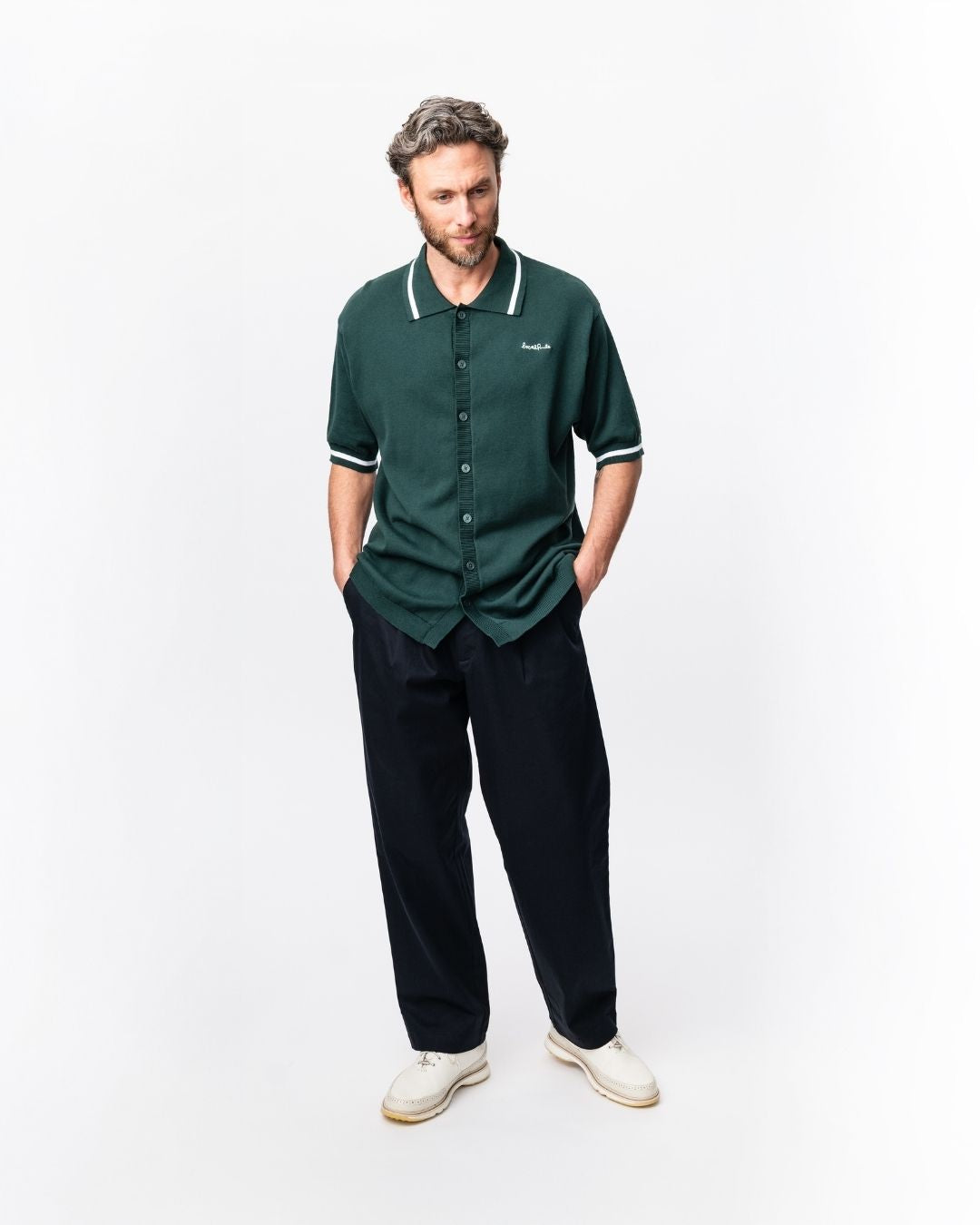 Knit Polo - Dark Green-2