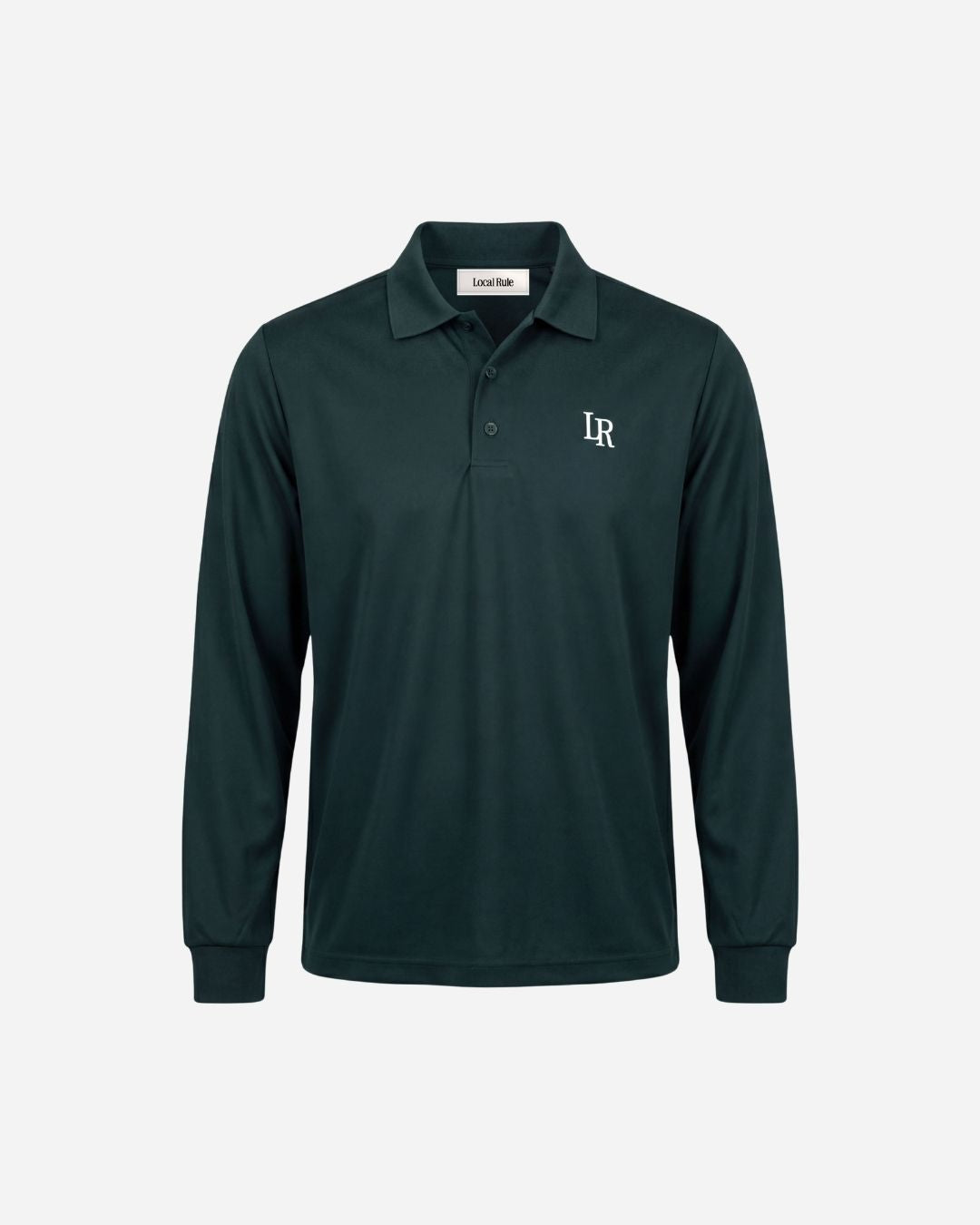 Long-Sleeve Performance Polo - Dark Green-4