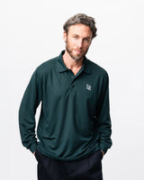Long-Sleeve Performance Polo - Dark Green