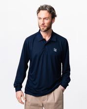 Long-Sleeve Performance Polo - Dark Navy