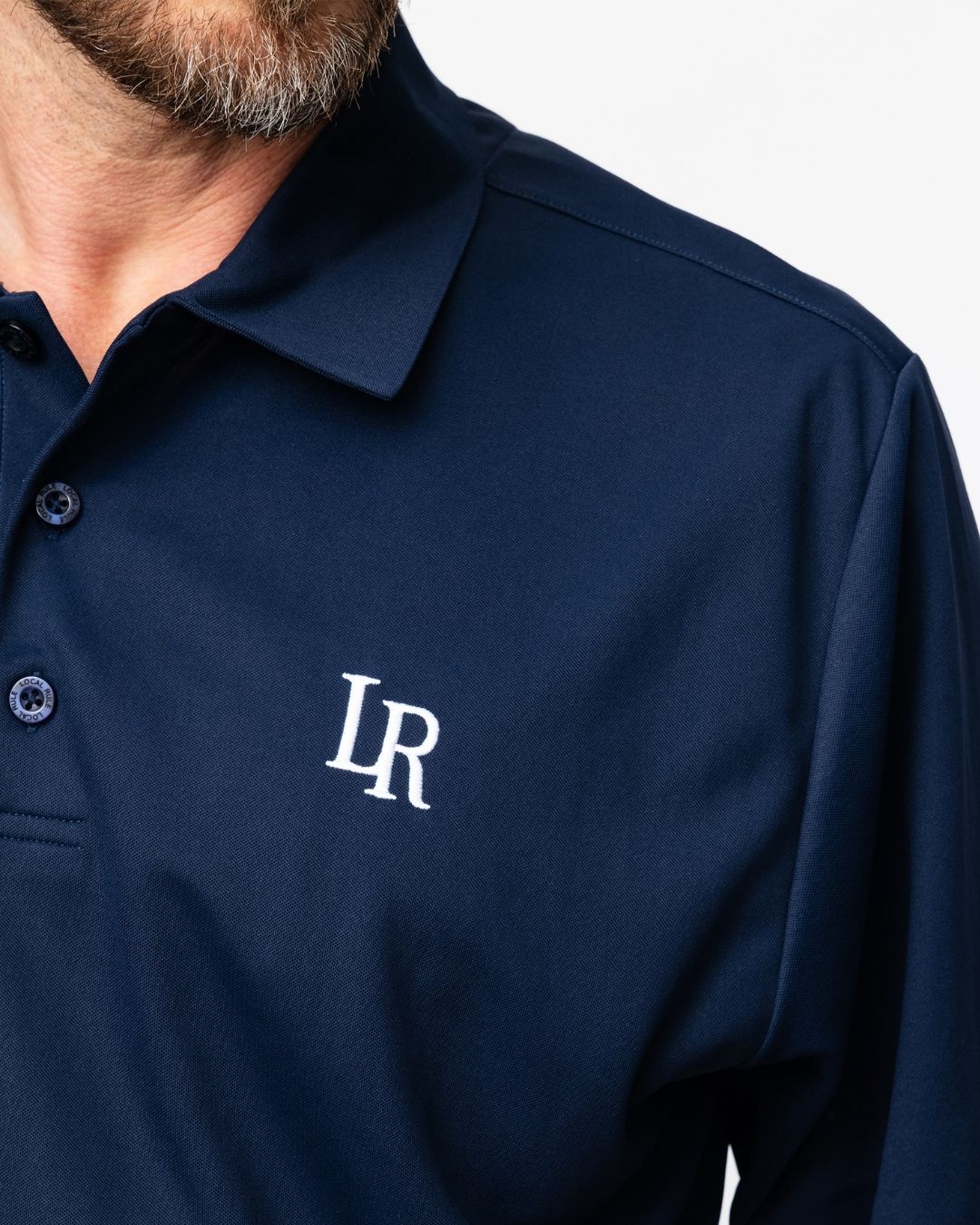 Long-Sleeve Performance Polo - Dark Navy