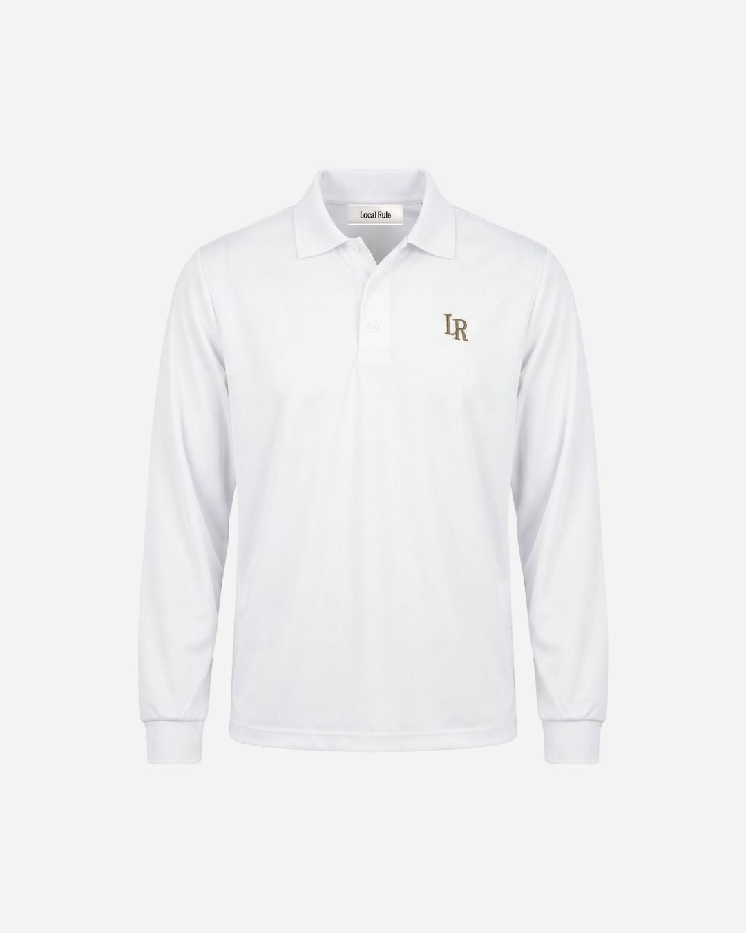 Long-Sleeve Performance Polo - White – Local Rule