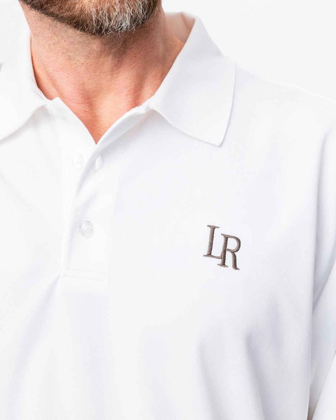Long-Sleeve Performance Polo - White-7