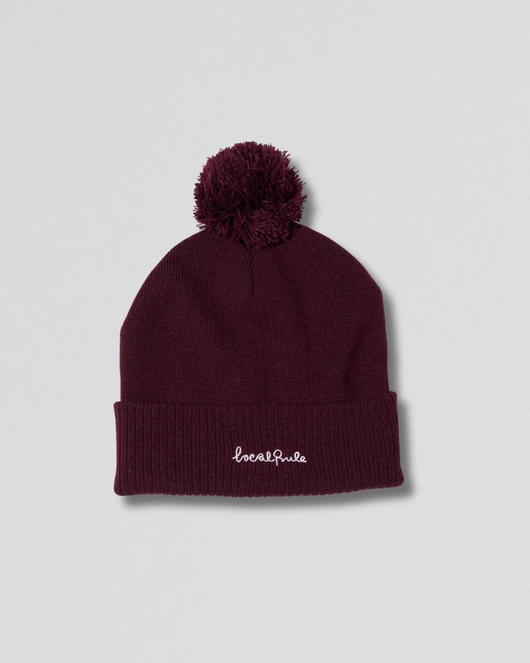 Pom Pom Beanie - Burgundy