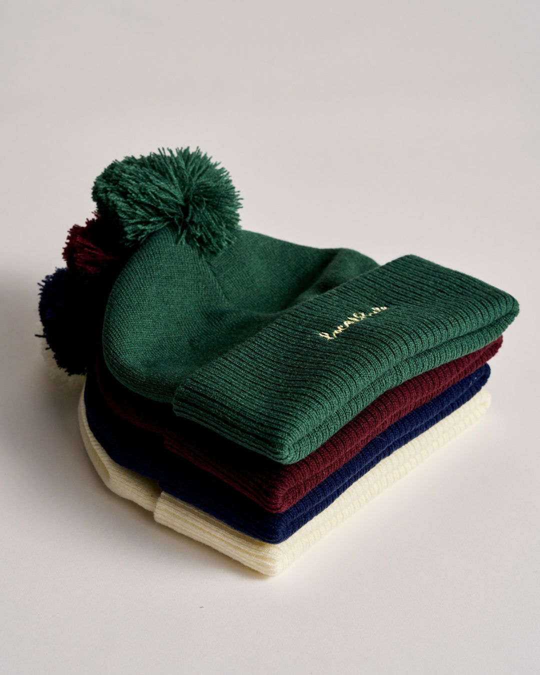 Pom Pom Beanie - Burgundy