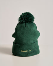 Pom Pom Beanie - Dark Green