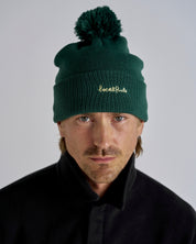 Pom Pom Beanie - Dark Green