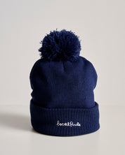 Pom Pom Beanie - Navy