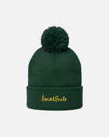 Pom Pom Beanie - Dark Green