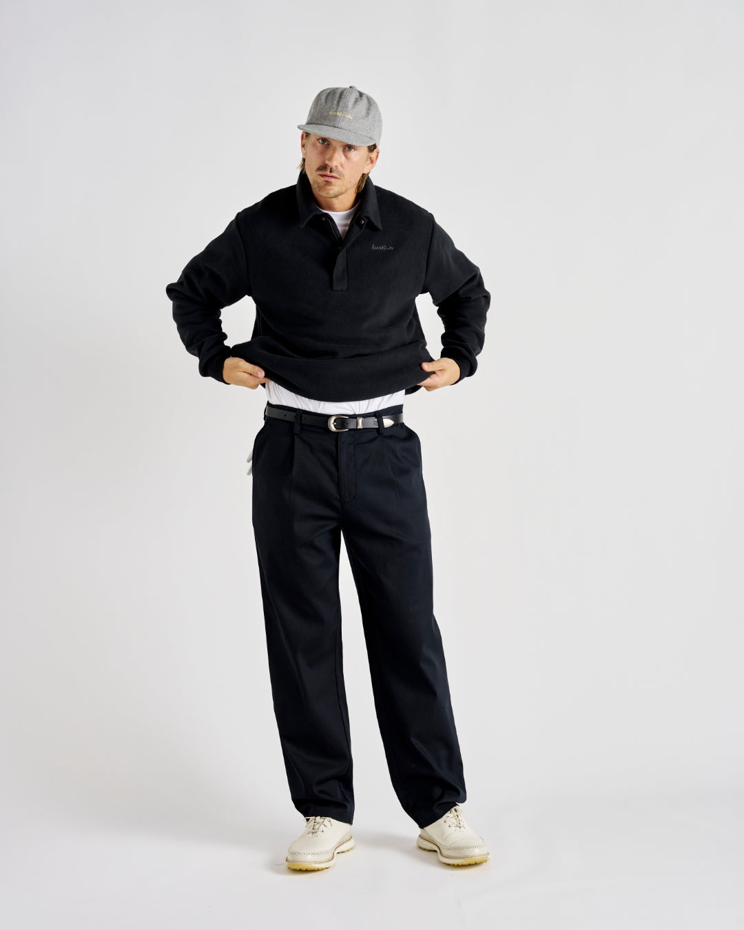 Q-zip Fleece Sweatshirt - Black
