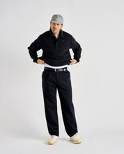 Q-zip Fleece Sweatshirt - Black