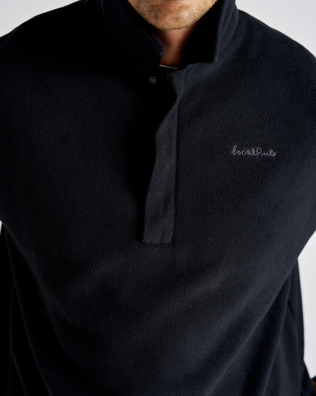 Q-zip Fleece Sweatshirt - Black