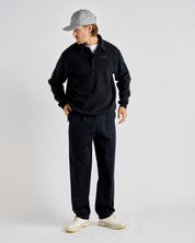 Q-zip Fleece Sweatshirt - Black