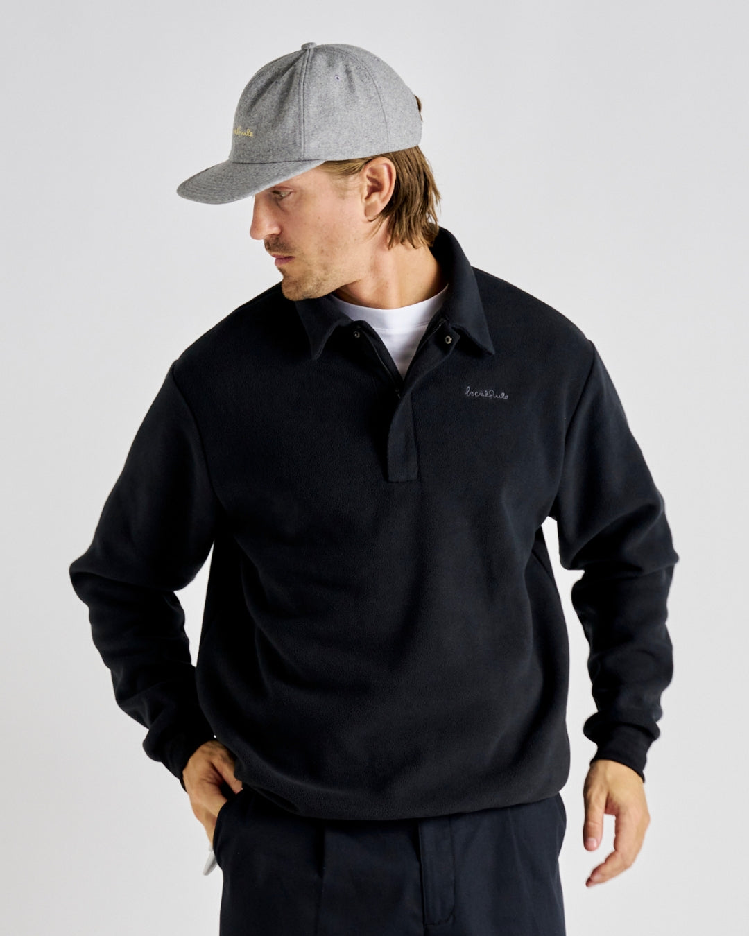 Q-zip Fleece Sweatshirt - Black