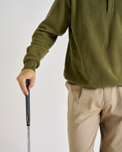 Q-zip Fleece Sweatshirt - Ivy Green