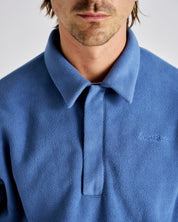 Q-zip Fleece Sweatshirt - Light Blue