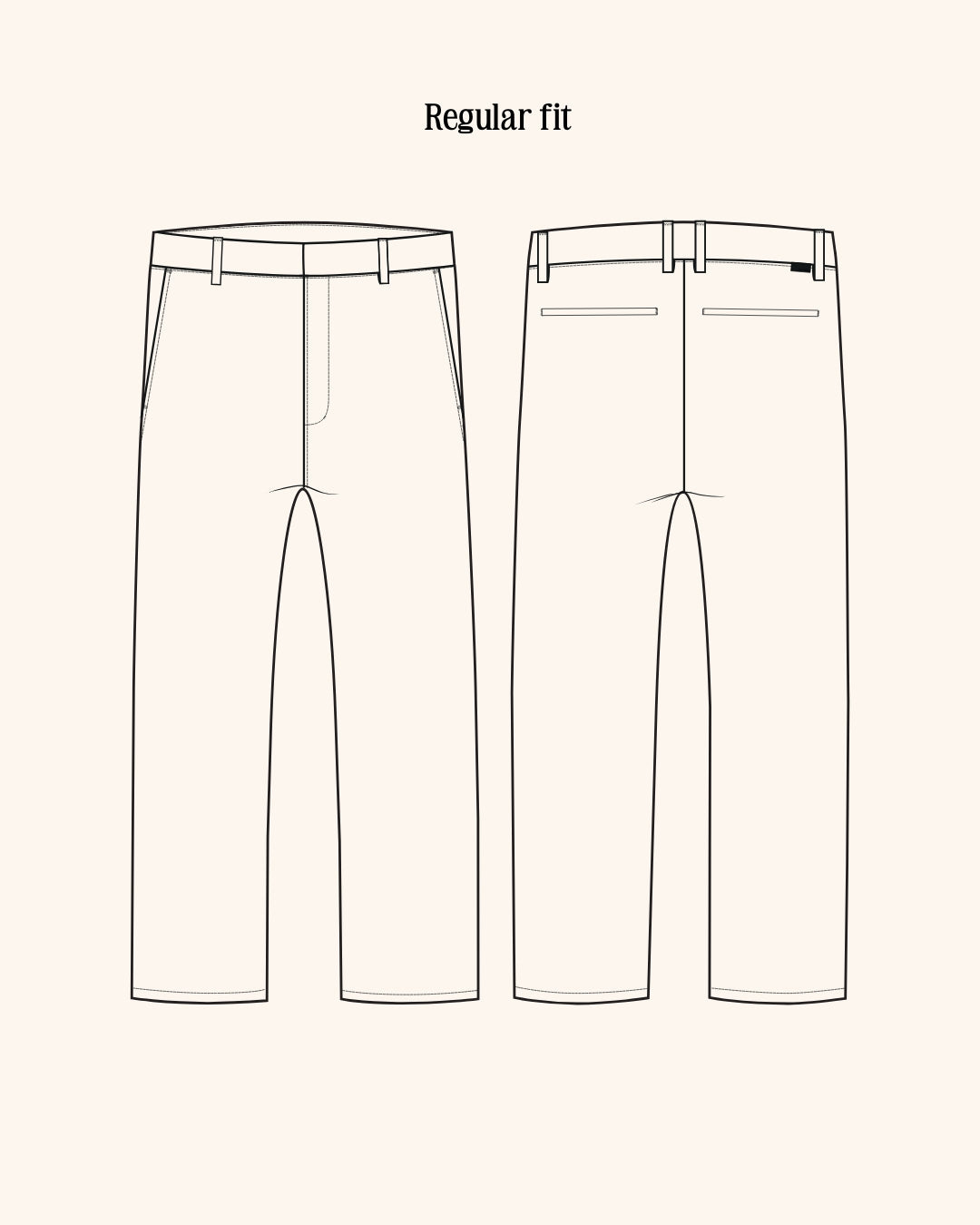 Lightweight Pants - Regular fit - Beige