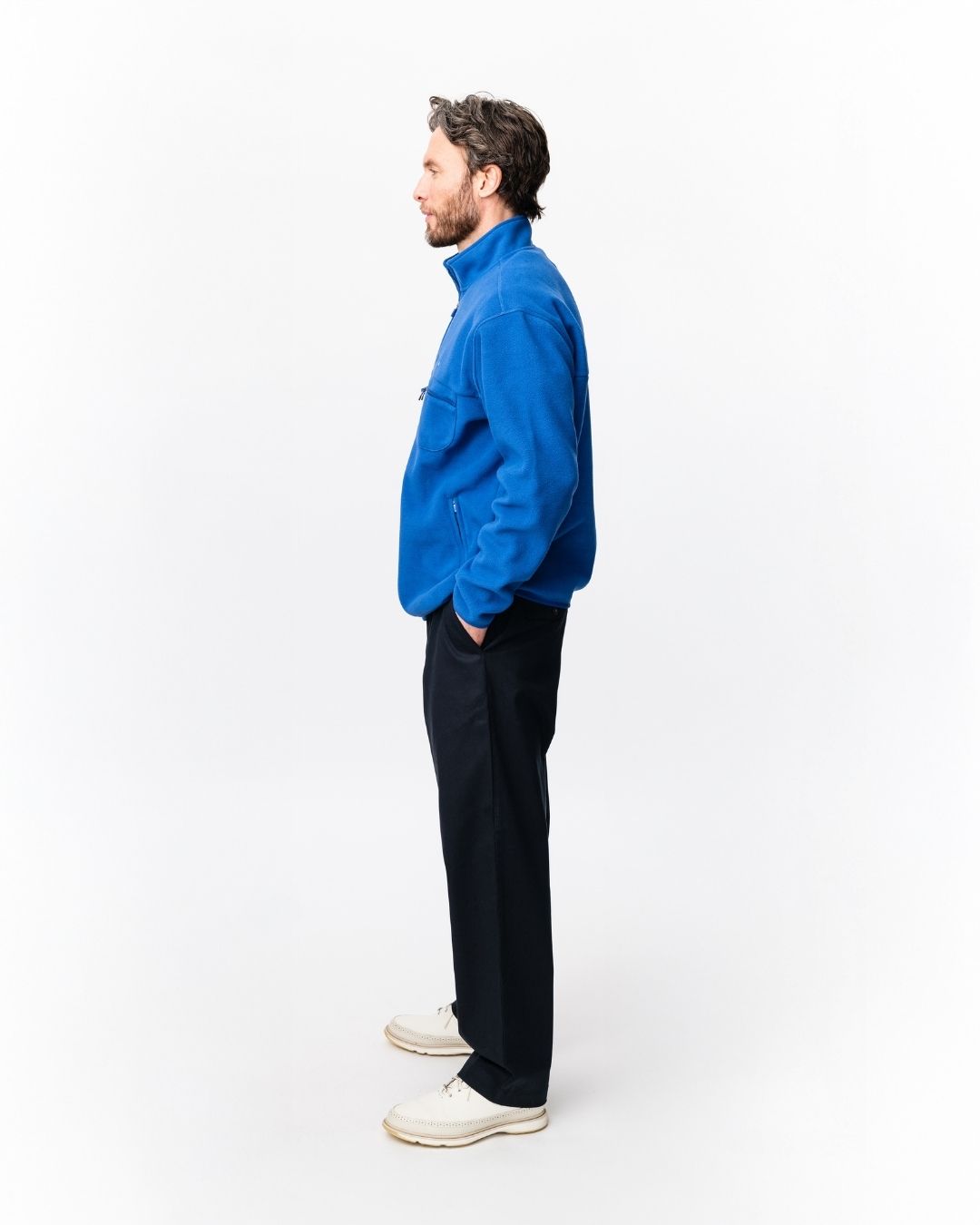 Fleece Pullover - Blue-4
